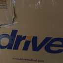 Drive Medical SSP118FA-SF Silver Sport 1 Folding Transport Wheelchair with Full Arms and Removable Swing-Away Footrest, Black