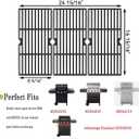 463343015 Grill Grates for Charbroil Advantage 463344015 463344116 463343819 463371116 4 Burer Grill, Cast lron Cooking Grate for Char Broil Gas2Coal 463340516 463370519 G421-0008-W1 Replacement Parts