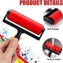 Geelin 3 Pack Rubber Brayer for Gel Printing 4 Inch Rubber Brayer Roller for Printmaking