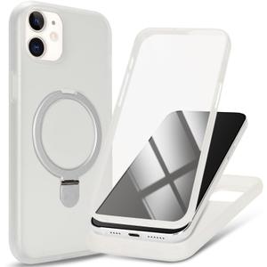 Cavor for iPhone 12 & 12 Pro Case,Compatible with Magsafe,for iPhone 12 Case with Screen Protector with Stand,Stand Protective Magnetic Phone Cover-Clear