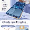 GVIEWIN for Samsung Galaxy S26 Plus Case,[Slide Camera Cover & Built-in Privacy Screen Protector] [Military-Grade Shockproof] Marble Full Body Protection Phone Case for S26+ Plus 6.7",Star Abyss/Blue