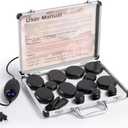 Hot Stones Massage Warmer Kit with Temperature Adjustment, 21 Pcs Hot Stones Massage Set, Portable Hot Stone with Heater for Home Spa Warming Therapy Relaxing