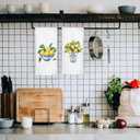 Chinoiserie Summer Lemon Kitchen Dish Towels 16x24 Inch, Blue and White Ginger Jar Gifts for Women, Aesthetic Lemon Seasonal Holiday Decorative Hand Towel Tea Towels for Cooking Baking Bathroom (Diningroom-21)
