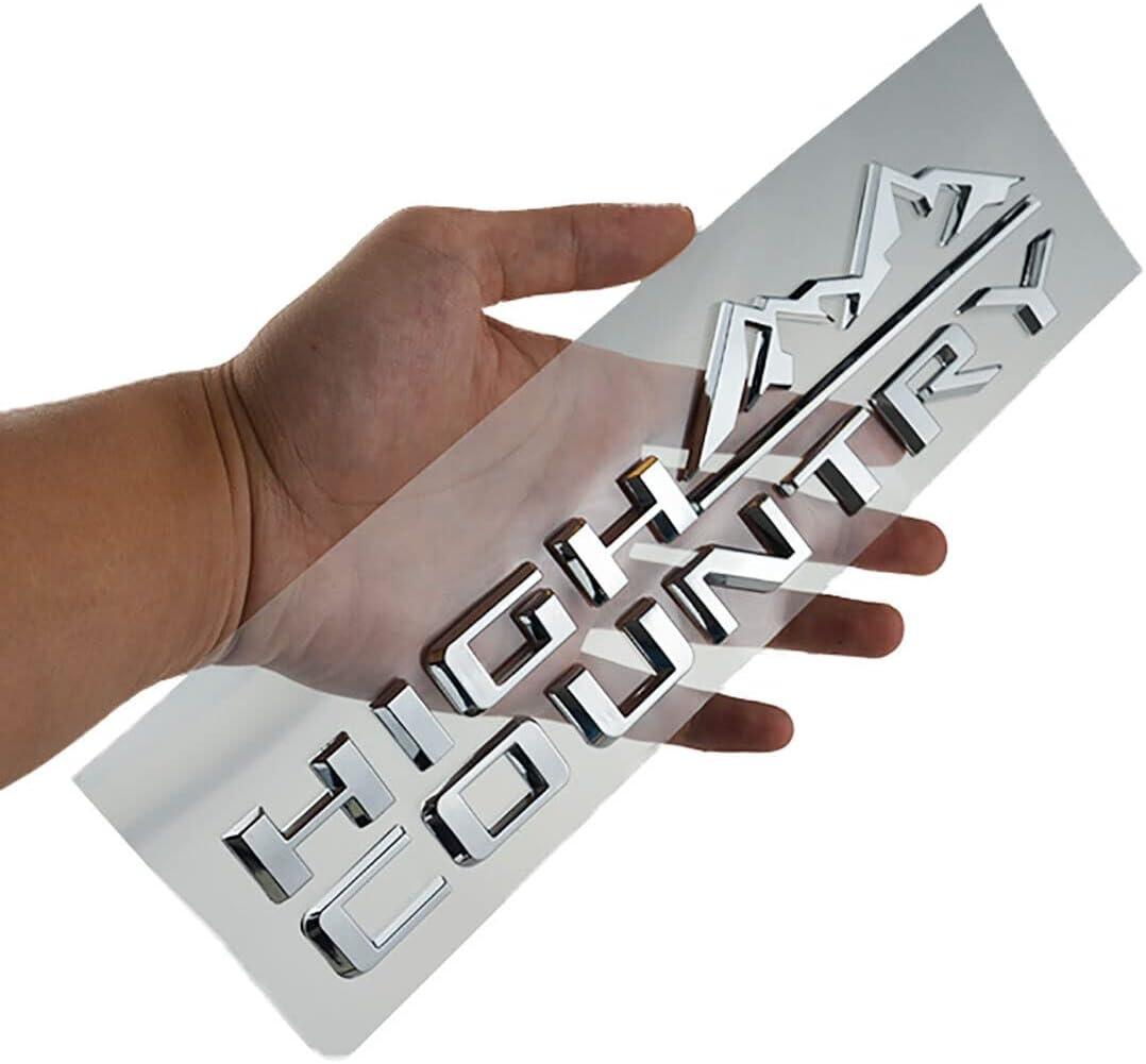1PC 19-21 Tahoe Silverado High Country Fender Letter Logo Emblem Badge Replacement for High Country (Chrome)