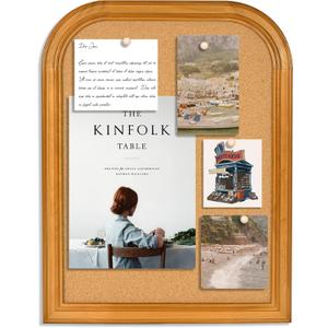 Cork Board for Walls, 17X13 inches Bulletin Board with Frame, Decorative Hanging Pin Board Vision Board Message Board for Office School Home Decor (2R&2S, 4333, 1p)