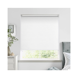 HOMEBOX 100% Blackout Roller Shade,Striped Jacquard Window Blinds with Thermal Insulated,Textured Fabric Roller Blinds,Roll Up Shades for Indoor Home,Easy to Install,Black（20"" W x72 H）, White
