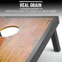 GoSports 4 x 2 ft Regulation Size Wood Cornhole Boards - 10 Vintage Wood Designs, Rustic Wood 
