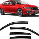 Extra Durable Rain Guards Fit for Honda Civic 2022-2024, Tape-on Side Window Deflectors, Window Rain Guard, 22 23 24 Civic Wind Deflectors Black - 4 PCS