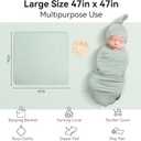 Rayon Made from Bamboo Baby Swaddle Blanket,2 Pack Soft & Breathable Receiving Blankets for Infant Newborn, Swaddle Wrap for Babies Girl and Boy, 47 x 47 Inch, (Sage & Oat)