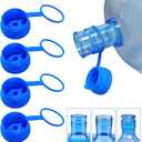 3 & 5 Gallon Water Jug Cap Reusable, Food Grade Silicone Replacement Gallon Caps for 55mm Standard/Screw/Crown Tops Water Bottle and Water Dispensers, Non-Spill Lids for Anti-Splash, Leak Free (3PCS)