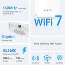WiFi 7 Extender Signal Booster for Home | Internet Extender WiFi Booster Covers up to 10,000 Sq.Ft | High Speed WiFi Repeater with Ethernet Port | Supports MLO, 8K Streaming & Gaming | Easy Setup