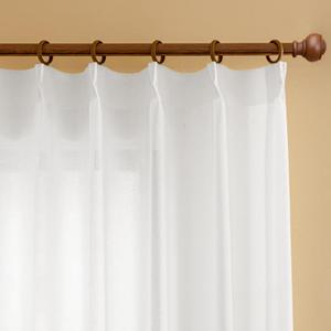 Sheer Curtains 96 Inch Length Pinch Pleated White Semi Voile Sheer Curtains with Hooks(Without Rings) for Bedroom Living RoomLight Filtering Drapes(White, 42 W x 96 L, 2 Panels)