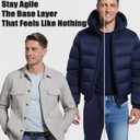 Mens Thermal Underwear Pants Long Johns Fleece Lined Warm Base Legging Layer Bottoms Cold Weather Clothing Gear (Large, Black*black*black*black)