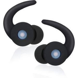 Waterproof Ear Plugs for Noise Reduction, Swimming, Side Sleeping - Reusable Soft Silicone Ear Plugs for Concerts, Pool, Shower, Travel, Study, NRR 35dB Ear Protection, Case and 6 Ear Tips in S/M/L