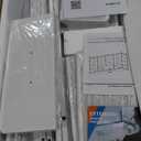 63.3 in Dresser for Bedroom, 10 Drawer Dresser Tv Stand for 65 70 75 in Tv, Fabric Chest of Drawers With Led Lights & Power Outlets, Long Entertainment Center for Closet, Living Room (White PU)