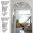 Weysat 2 Pcs Corbels for Doorway Decorative Corbel Shelf Bracket Countertops Fireplace Carved Applique Accent Bracket Fireplace Mantel Support Porches Decorative Trim 2.7" D x 5. 1" W x 10" H