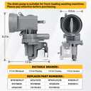 WPW10605427 W10425238 Washer Drain Pump (OEM) Intended for Whirlpool Drain Pump WFW75HEFW0 WFW72HEDW0, Fit for Maytag Washer Drain Pumps, WPW10605427 Replace W10605427 WPW10425238 W10799064 W10799065