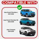 300lbs Roof Rack Cross Bars Fit for 2021-2026 Jeep Grand Cherokee L 3-Row & 2022-2026 Grand Cherokee WL 2-Row, Heavy Duty Lockable Roof Rails Croosbars for Cargo Carrier Kayak Bike Snowboard