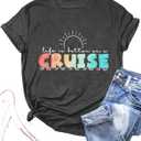 Hiking Shirts for Women I Haven't Been Everywhere But It's On My List Tshirt Camping Adventure Travel Lover Tee Tops (XX-Large, 02 Dark Gray)