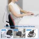 Super Cozy Lumbar Support Pillow for Car/Office Chair, 100% Memory Foam Lumbar Pillow with Breathable Removable Cover, Ergonomic Design - Back Support for Back Pain Relief(Adjustable Strap, Black)