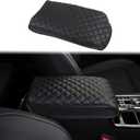 Aunginsy Car Leather Center Console Protector Cover Compatible with Kia Sorento 2021-2025 Center Console Armrest Seat Box Cover Cushion Lid Protector Pad Waterproof Anti-Scratch Interior Accessories (Black)