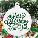 20Pcs 3 Inch Blank Acrylic Christmas Ornaments 2025 White Unfinished Round Acrylic Christmas Ornaments for DIY Craft Hanging Ornaments for Christmas Tree Decoration Xmas Party Decorations