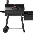 Char-GrillerSmokin Pro Charcoal Grill and Offset Smoker with Side Fire Box, Dual Damper Control, Chrome Plated Steel Warming Rack, 1,130 Cooking Square Inches in Black, Model CG30044223