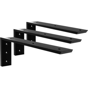 Countertop Support Bracket 20 Inch Pack of 3 Countertop Bracket for Granite 3/8" Thick 20"x8"x2.5" Heavy Duty L Brackets Shelf Brackets Metal Corbels for Quartz/Granite/Wood/Concret/ Laminate Countertops