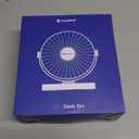 SWEETFULL 6.5 Inch USB Small Desk Fan, 3 Speeds Quiet Portable Desktop Table Fan, 360 Adjustment Personal Mini Fan for Home Office Car Outdoor Travel (Black wood grain)