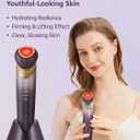 Yuonry 6-in-1 Age-Defying - Eye, Face & Neck Lift & Firm, 5-Color Light Therapy for Face with Microcurrent, Vibration, Heat & Cooling, Skin Care Tool for Youthful & Tightening Skin (Purple)