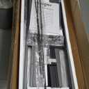 Huuger 5 Tier Bookshelf, Display Bookshelf with 10 Open Shelves and Raised Baffle, 47.2 Inch Straight Wide Bookcase with Metal Frame and Wooden Board, Adjustable Feet, Grey