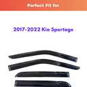 KPY Rain Guards Fit for 2017-2022 Kia Sportage, Out-Channel Window Visors Vent Wind Deflectors 4PC, Car Accessories for 17-22 Sportage