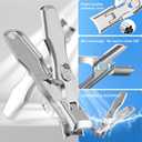 3 x Nail Clippers for Men Thick Nails,INXEN Wide Jaw Opening No Splash Fingernail Clipper with Catcher,German Toe Nail Clippers for Thick Nails for Seniors, Stainless Steel Nail Cutter for Adult