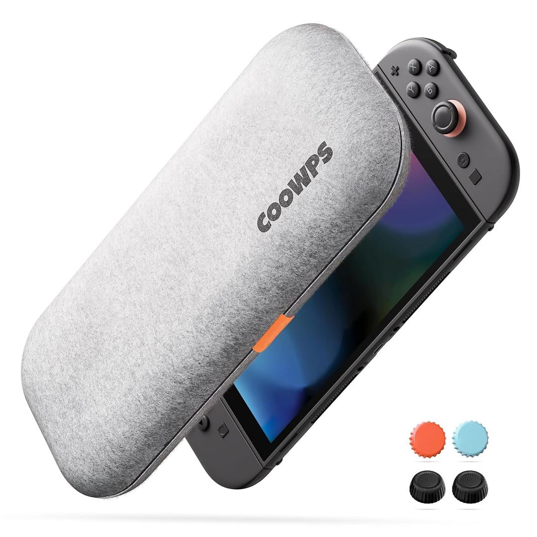 COOWPS for Nintendo Switch 2 Case, Odorless Felt Hard Shell Protection