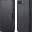 Wallet Case for iPhone 16e, RFID Blocking Credit Card Holder, PU Leather Folio Flip Kickstand Protective Shockproof Cover for Apple 16e (Black)