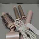 T3 Aire 360 Multi-Styler & Blowout System with Luxe Carrying Case, Rapid Drying Hair Dryer, Ceramic Curling Attachments, Oval Brush & Drying Concentrator | Blowouts & Long-Lasting Curls (Satin Blush/Gold)