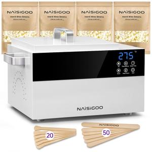 5.5 lbs Wax Pot for Hair Removal Professional Wax Warmer Adjustable Precise Temperature Digital Display 5-Mins Fast Melting Waxing Machine for SPA Salon Estheticians (Silver)