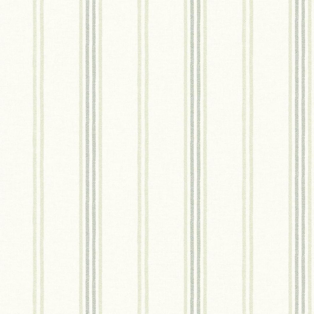 Chesapeake Lovage Green Linen Stripe Wallpaper, 4134-72549