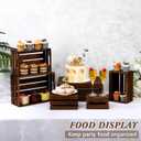 CroBlissful 6 Pcs Decorative Wood Crates for Storage Display Rustic Nesting Crates with Handle Farmhouse Wooden Storage Container Boxes for Wedding Baby Shower Birthday Party(Vintage Brown)