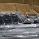 4 Pack 6.5FT Stainless Steel String Lights Pole Bracket/Holder with 2 Wall Hooks for Deck Railing Wood Posts (Black)