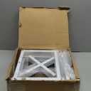 30 Gallon Rimless Fish Tank Stand with Shelf for Storage, 2 Tiers Metal Aquarium Stand, Breeder Tank Turtle Reptile Terrariums Stand Rack for Home Office, 30" L x 12" W x 20.5" H, White