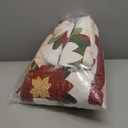 Cmfshape 3 Piece Christmas Quilt Bedspread, Queen Size Christmas Flower Themed Bedding, Reversible Christmas Comforter Coverlet with 2 Pillow Shams(92"x96")