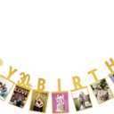Photo Banner for 30th Birthday - Happy 30th, Milestone Decorations for Party