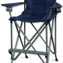 RMS Extra Tall Folding Chair - 31" Seat Height Director Chair for Camping, Home Patio and Sports - Portable and Collapsible with Footrest and Carrying Bag - Up to 300 lbs Weight Capacity (Blue) (Blue)
