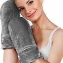 AiricePac Heated Mitts for Arthritis, Microwavable Hand Warmer for Women Men in Cases of Stiff Joints, Trigger Finger, Warm Therapy Mittens Unscented Hand Muff, Grey