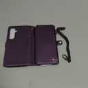 Defencase Compatible with Samsung Galaxy S24 Plus Case Wallet with RFID Blocking Card Holder for Women, PU Leather Magnetic Snap Flip Zipper Strap Phone Case Fit for Galaxy S24 Plus 5G 6.7", Purple