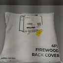 Fixwal 4ft Waterproof Firewood Cover, Heavy Duty Oxford Outdoor Storage Wood Rack Cover with Buckle (Log Rack Not Included) (black)