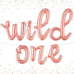 KatchOn Big Rose Gold Wild One Balloons - 16 Inch | Rose Gold First Birthday Decorations