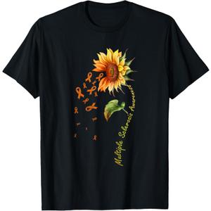 Multiple Sclerosis Awareness Sunflower Shirt MS Awareness T-Shirt, Size L