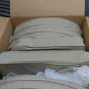 FlyGulls Non-Slip Chair Cushions Set of 4 for Dining Chairs 2" Thick Kictchen Seat Cushions Soft and Comfortable Chair Pads with Ties 16.7" x 16" Beige